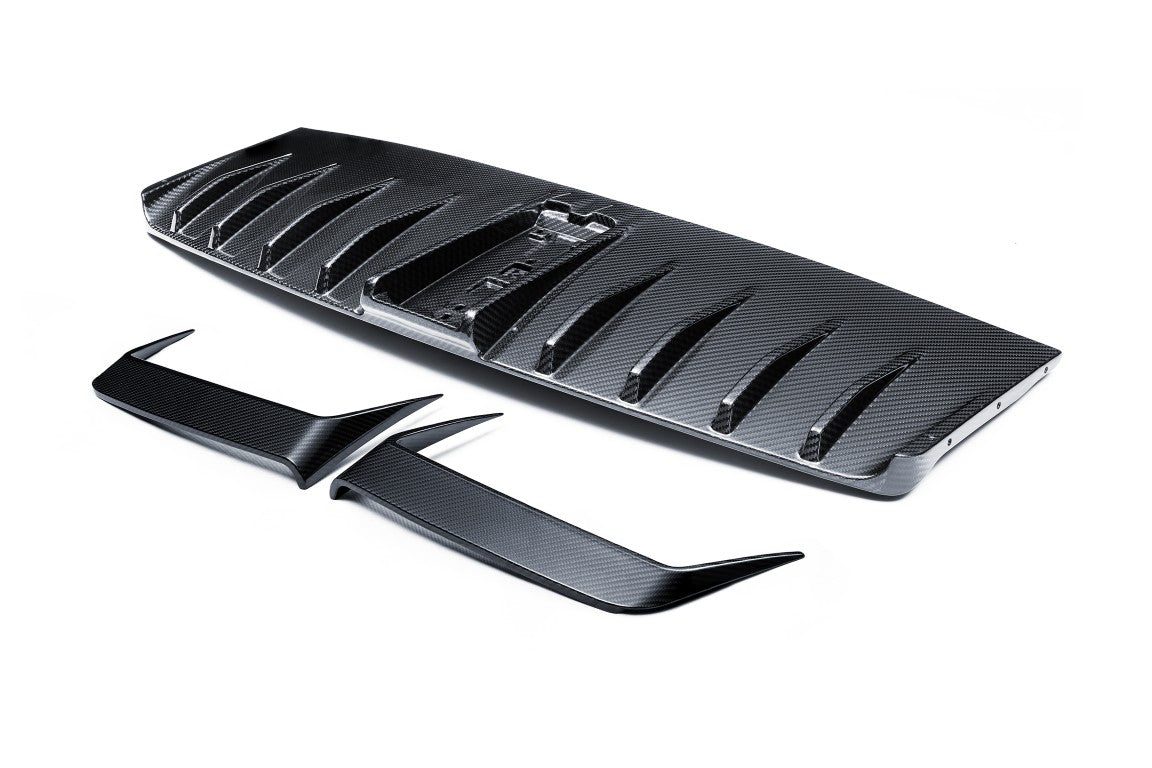 Porsche 911 992.1 Carrera Base/S/T/4/4S/GTS 2020 2021 2022 2023 2024 & 911 992.2 Carerra Base/S/T/4S/4/GTS 2025-ON with Aftermarket Parts - Rear Wing & Engine Rear Deck Lid Dry Pre-preg Carbon Fiber from Ventus Veloce