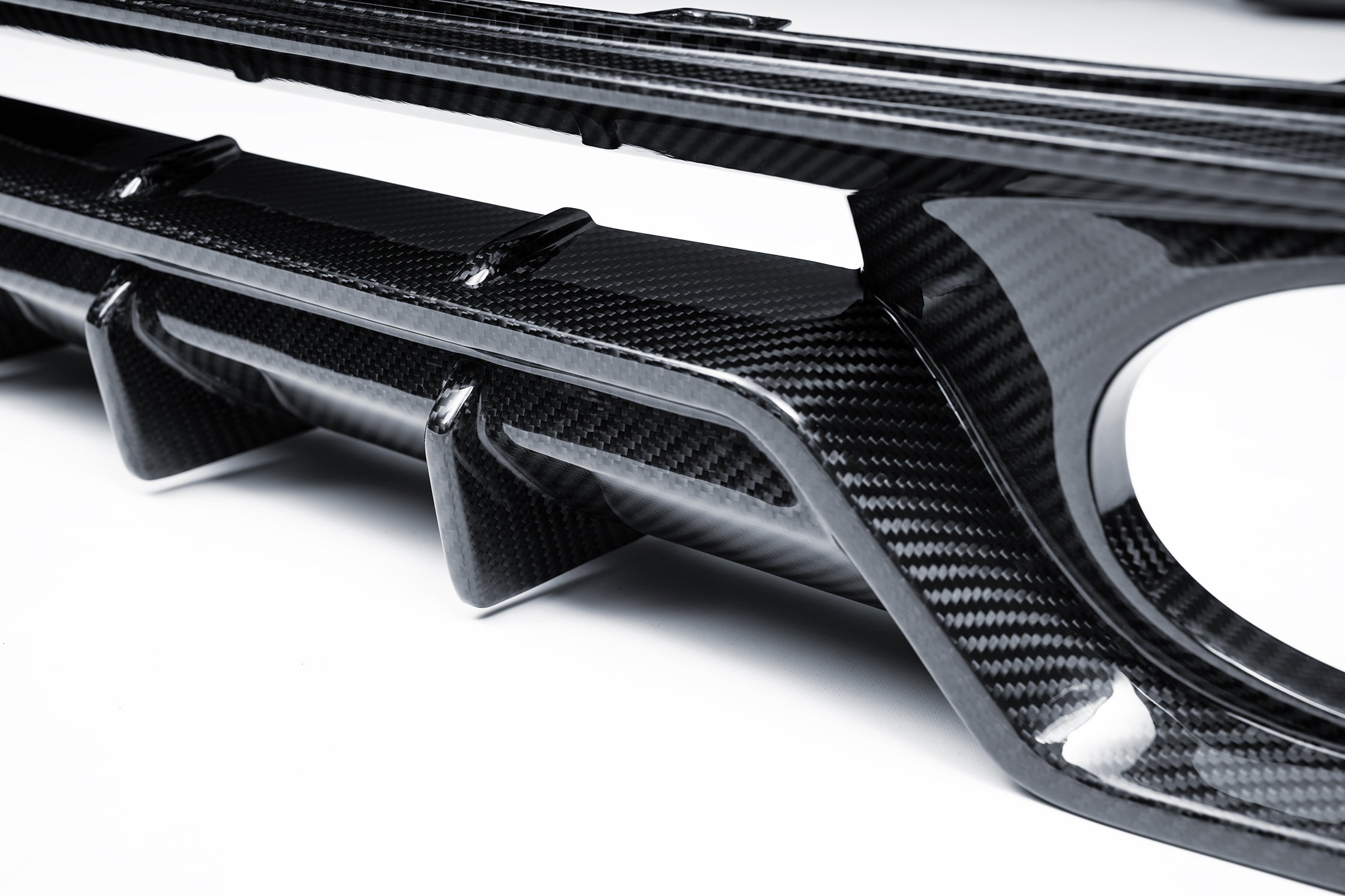 Porsche 911 992.2 Carerra Base/S/T/4S/Targa4S (Fits SportDesign Oval Exhaust Tips) with Aftermarket Parts - Lower Rear Diffuser Dry Pre-preg Carbon Fiber from Ventus Veloce