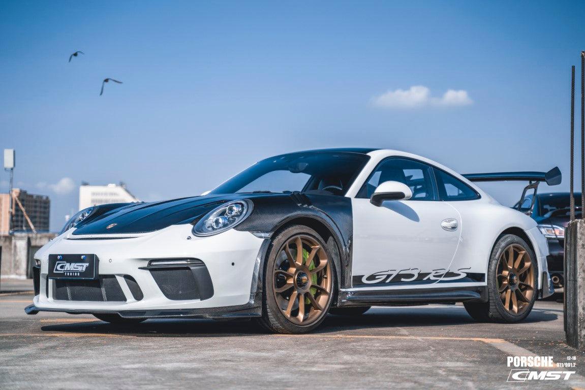 Porsche 991.1 Carrera/S/GTS/Turbo/Turbo S/GT3/GT3RS 2012 2013 2014 2015 2016 with Aftermarket Parts - Front Lip Carbon Fiber from CMST Tuning