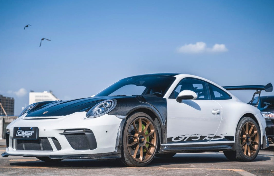 Porsche 991.1 Carrera Base/S 2012 2013 2014 2015 2016 & 991.2 Carrera Base/S 2017 2018 2019 with Aftermarket Parts - Side Skirts Carbon Fiber from CMST Tuning