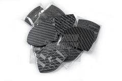 Porsche Style Crest Emblem Badge - Blacked Out Carbon Fiber