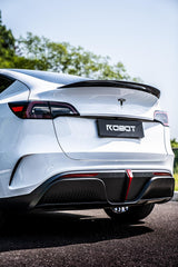 Tesla Model Y Performance AWD Long Range RWD Standard 2020 2021 2022 2023 2024 with Aftermarket Parts - "STARSHIP" Rear Bumper & Diffuser (Third Brake Light Included) PPfrom Robot Craftsman