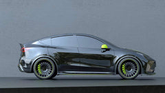 Tesla Model Y Performance AWD Long Range RWD Standard 2020 2021 2022 2023 2024 with Aftermarket Parts - "STARSHIP" Side Skirts PP from Robot Craftsman