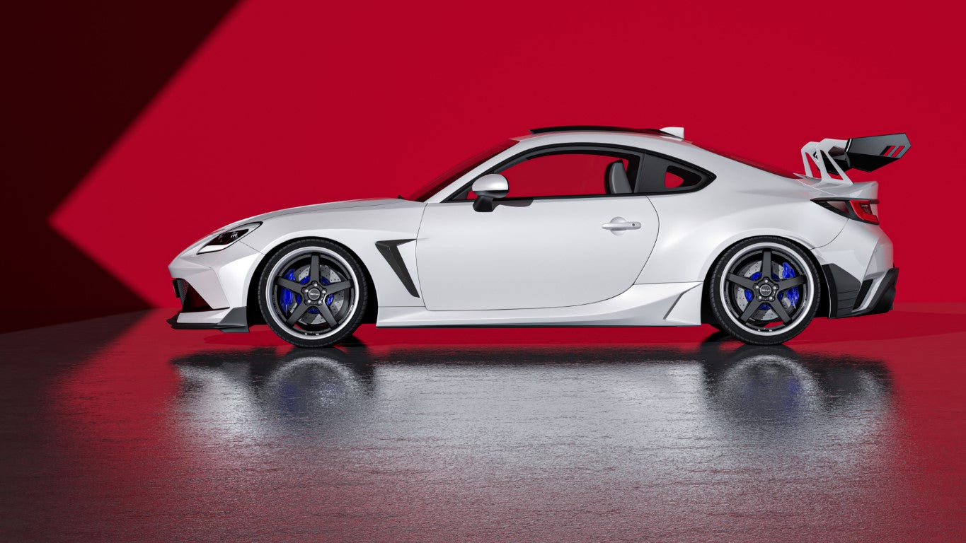 Subaru BRZ ZD8 2022 2023 2024 & Toyota GR86 ZN8 2022 2023 2024 with Aftermarket Parts - "Godzilla" Swan Neck Thor GT Wing Carbon Fiber / FRP from Robot Craftsman