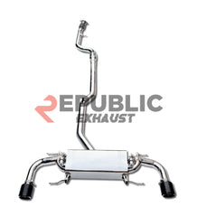 Alfa Romeo Giulia Sport Veloce Ti Sprint RWD AWD Lusso Base 2017-ON (2.0T) with Aftermarket Parts - Catback Exhaust Dual Exit Tips Titanium / Stainless Steel from Republic Exhaust