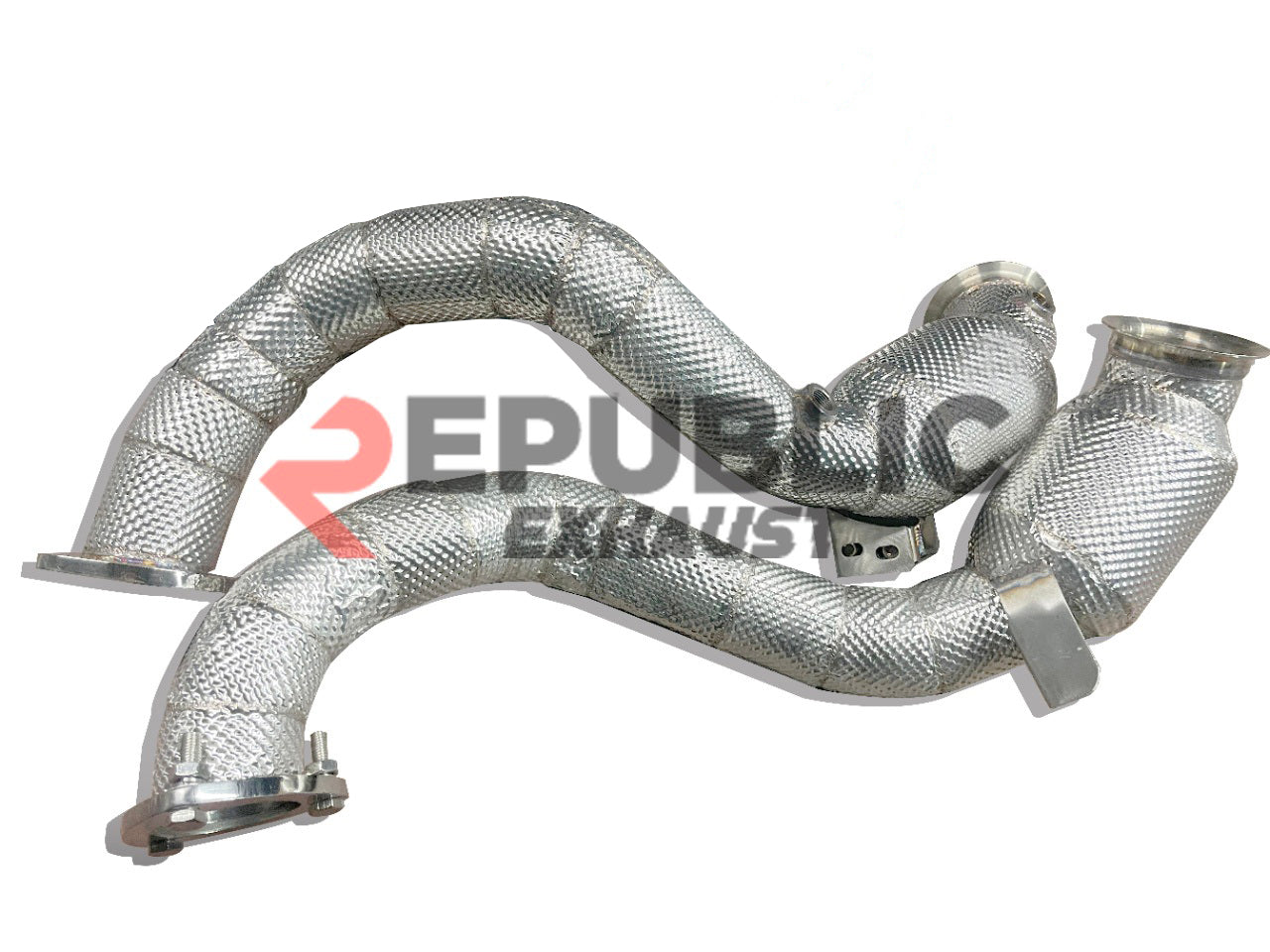 Aston Martin DB11 V8 2017 2018 2019 2020 2021 2022 2023 (4.0T) with Aftermarket Parts - 100 & 200 & 300 CELL & Test Pipe/No Cat Downpipe Stainless Steel from Republic Exhaust