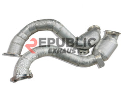Aston Martin DB11 V8 2017 2018 2019 2020 2021 2022 2023 (4.0T) with Aftermarket Parts - 100 & 200 & 300 CELL & Test Pipe/No Cat Downpipe Stainless Steel from Republic Exhaust