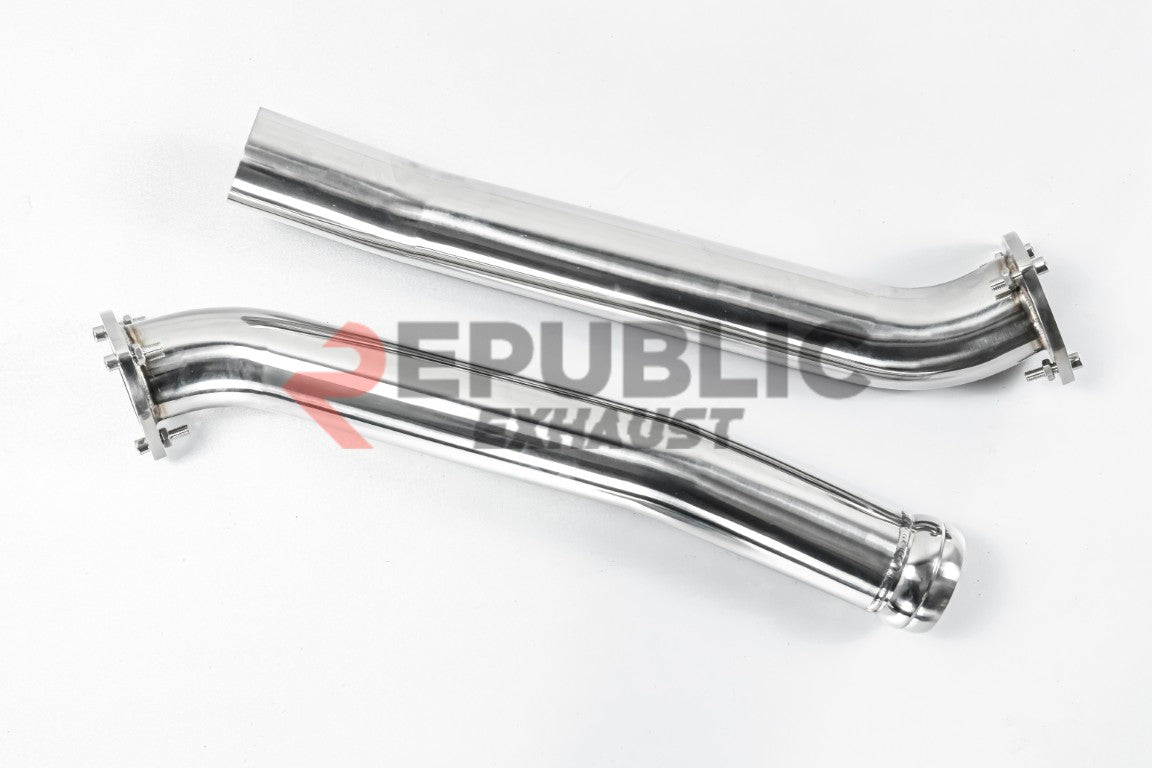 Aston Martin Vantage V8 2019 2020 2021 2022 2023 (4.0T) with Aftermarket Parts - Frontpipe Exhaust Titanium / Stainless Steel from Republic Exhaust