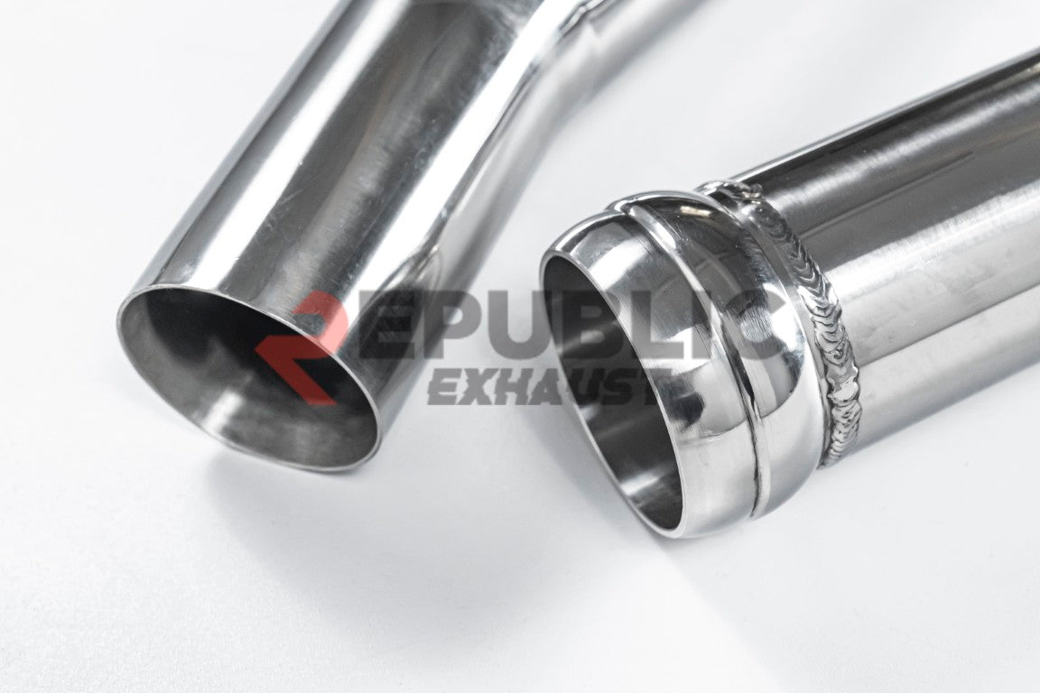 Aston Martin Vantage V8 2019 2020 2021 2022 2023 (4.0T) with Aftermarket Parts - Frontpipe Exhaust Titanium / Stainless Steel from Republic Exhaust