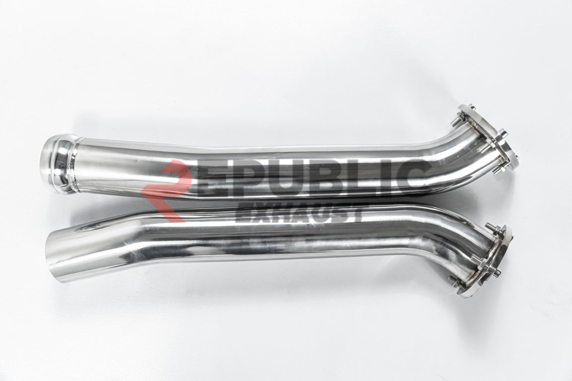 Aston Martin Vantage V8 2019 2020 2021 2022 2023 (4.0T) with Aftermarket Parts - Frontpipe Exhaust Titanium / Stainless Steel from Republic Exhaust