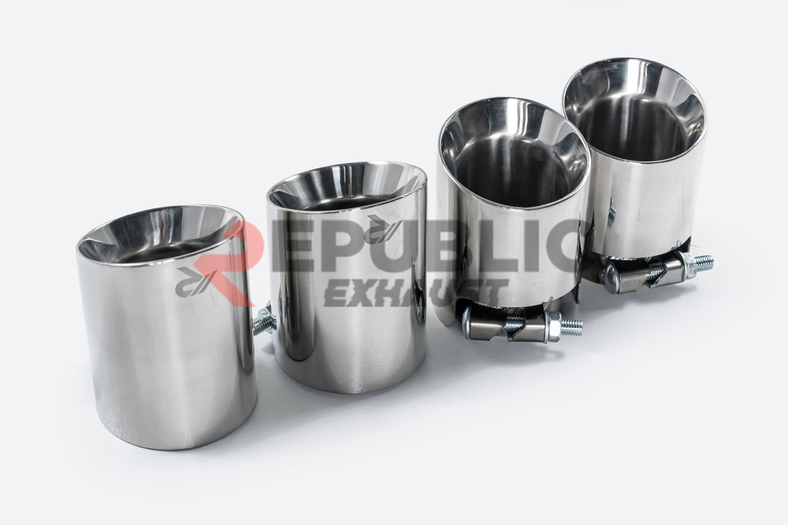 Audi A4 B8 FWD/Quattro 2009 2010 2011 2012 2013 2014 2015 2016 (2.0T) with Aftermarket Parts - Catback Exhaust Quad Exit Tips Titanium / Stainless Steel from Republic Exhaust