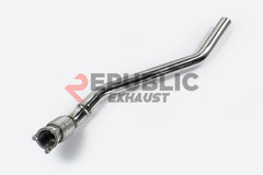 Audi A4 B8 FWD/Quattro 2009 2010 2011 2012 2013 2014 2015 2016 (2.0T) with Aftermarket Parts - Catback Exhaust Quad Exit Tips Titanium / Stainless Steel from Republic Exhaust
