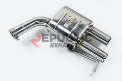 Audi A4 B8 Quattro 2009 2010 2011 2012 2013 2014 2015 2016 (2.0T) with Aftermarket Parts - Catback Exhaust Quad Exit Tips Titanium / Stainless Steel from Republic Exhaust