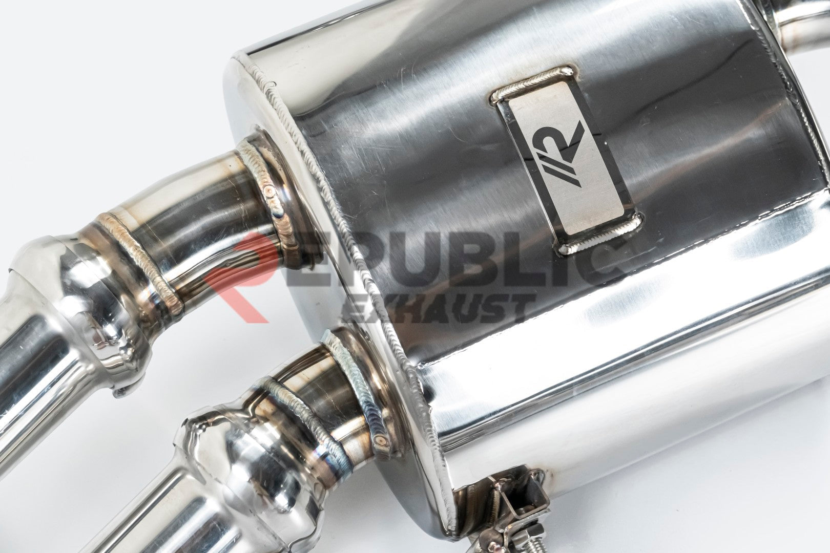 Audi A6 C7 C7.5 2013 2014 2015 2016 2017 2018 (3.0T) with Aftermarket Parts - Catback Exhaust Quad Exit Tips Titanium / Stainless Steel from Republic Exhaust