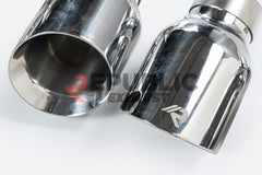 Audi A6 C7 C7.5 2013 2014 2015 2016 2017 2018 (3.0T) with Aftermarket Parts - Catback Exhaust Quad Exit Tips Titanium / Stainless Steel from Republic Exhaust