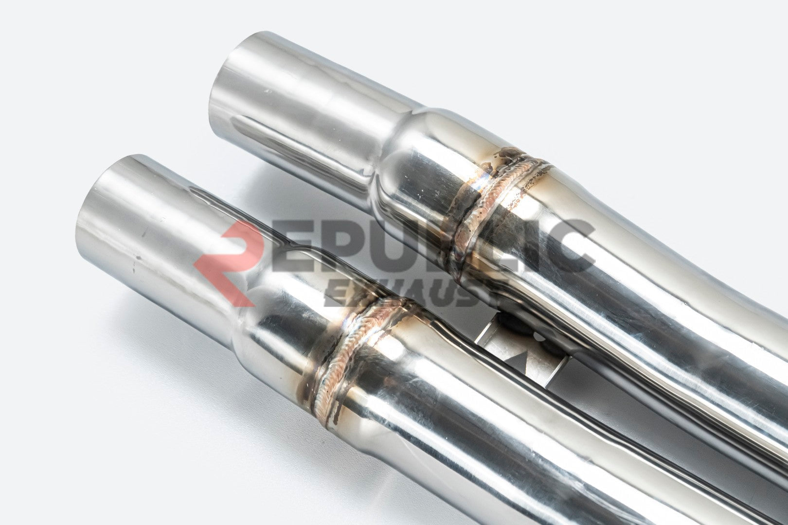 Audi A6 C7 C7.5 2013 2014 2015 2016 2017 2018 (3.0T) with Aftermarket Parts - Catback Exhaust Quad Exit Tips Titanium / Stainless Steel from Republic Exhaust