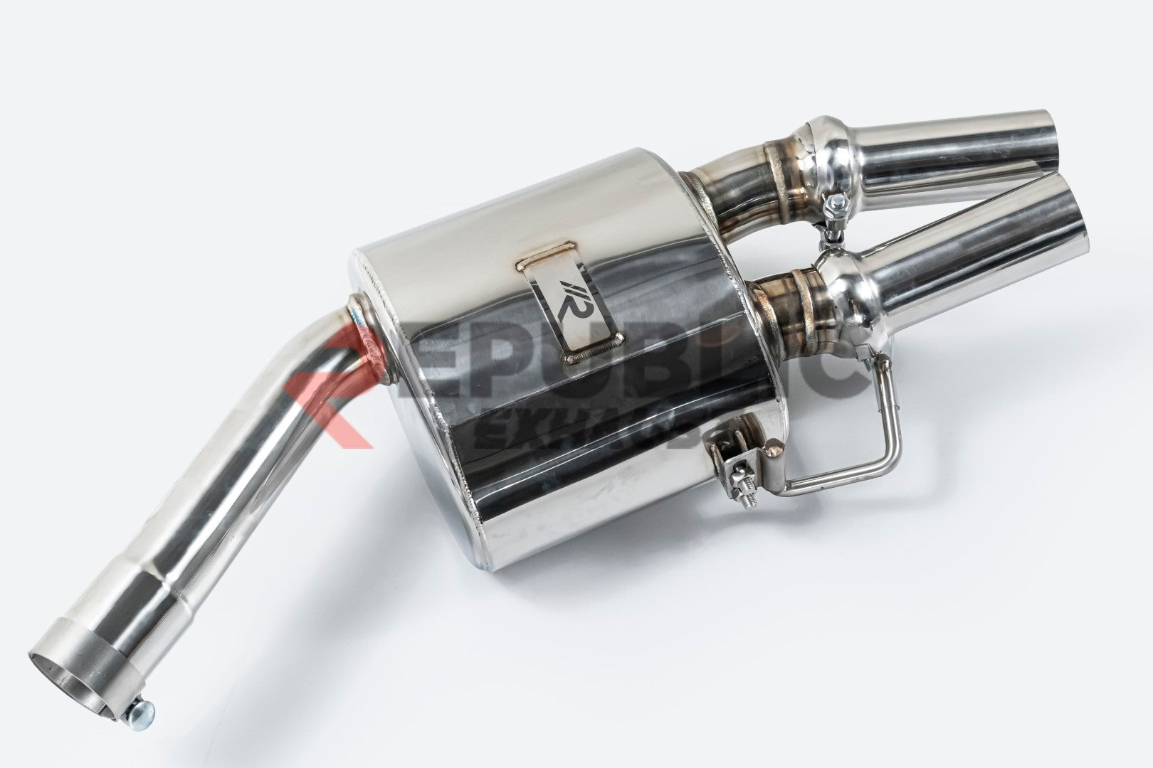 Audi A6 C7 C7.5 2013 2014 2015 2016 2017 2018 (3.0T) with Aftermarket Parts - Catback Exhaust Quad Exit Tips Titanium / Stainless Steel from Republic Exhaust