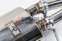 Audi A6 C7 C7.5 2013 2014 2015 2016 2017 2018 (3.0T) with Aftermarket Parts - Catback Exhaust Quad Exit Tips Titanium / Stainless Steel from Republic Exhaust