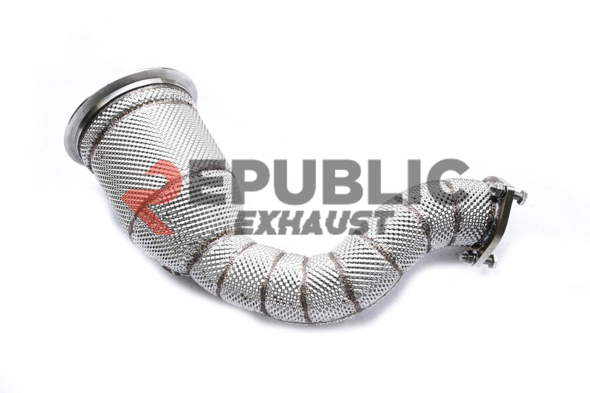 Audi Q8 2024-ON (3.0T) with Aftermarket Parts - 100 & 200 & 300 CELL & Test Pipe/No Cat Downpipe Stainless Steel from Republic Exhaust