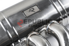 Audi Q8 Pre-facelift 2019 2020 2021 2022 2023 (2.0T) with Aftermarket Parts - Catback Exhaust Quad Exit Tips Titanium / Stainless Steel from Republic Exhaust