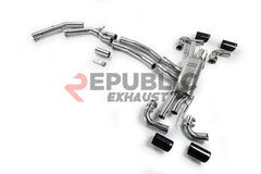Audi Q8 Pre-facelift 2019 2020 2021 2022 2023 (2.0T) with Aftermarket Parts - Catback Exhaust Quad Exit Tips Titanium / Stainless Steel from Republic Exhaust