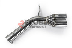 Audi Q8 Pre-facelift 2019 2020 2021 2022 2023 (2.0T) with Aftermarket Parts - Catback Exhaust Quad Exit Tips Titanium / Stainless Steel from Republic Exhaust