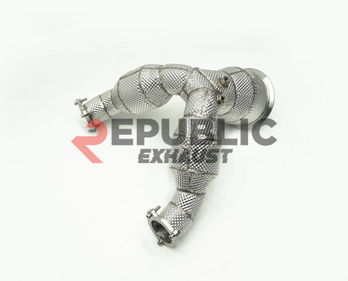 Audi S4 B9.5 2020-ON with Aftermarket Parts - 100 & 200 & 300 CELL & Test Pipe/No Cat Downpipe Stainless Steel from Republic Exhaust