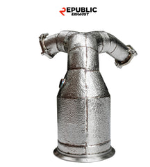 Audi S4 B9 2017 2018 2019 with Aftermarket Parts - 100 & 200 & 300 CELL & Test Pipe/No Cat Downpipe Stainless Steel from Republic Exhaust