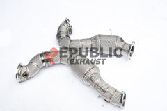 BMW 1M E82 2011 2012 (N54 3.0T) with Aftermarket Parts - 100 & 200 & 300 CELL & Test Pipe/No Cat Downpipe Stainless Steel from Republic Exhaust