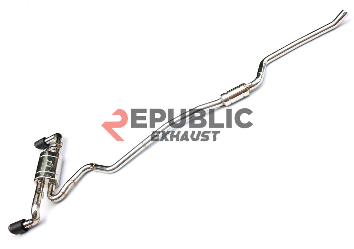 BMW 1 Series 120i 118i 116i F20 Pre-LCI 2012 2013 2014 (1.6T/N13) with Aftermarket Parts - Catback Exhaust Dual Tips Exit Titanium / Stainless Steel from Republic Exhaust