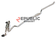 BMW 1 Series 120i 118i 116i F20 Pre-LCI 2012 2013 2014 (1.6T/N13) with Aftermarket Parts - Catback Exhaust Dual Tips Exit Titanium / Stainless Steel from Republic Exhaust