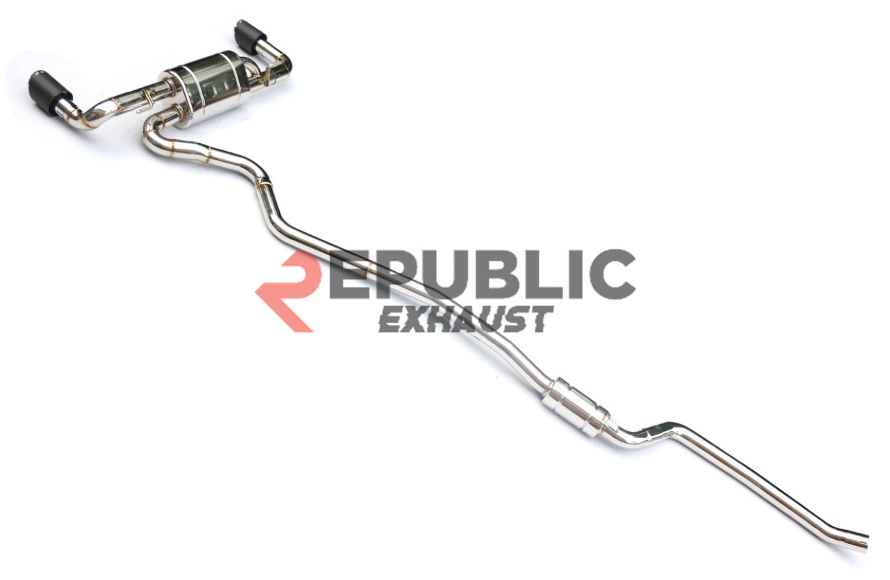 BMW 1 Series 120i 118i 116i F20 Pre-LCI 2012 2013 2014 (1.6T/N13) with Aftermarket Parts - Catback Exhaust Dual Tips Exit Titanium / Stainless Steel from Republic Exhaust