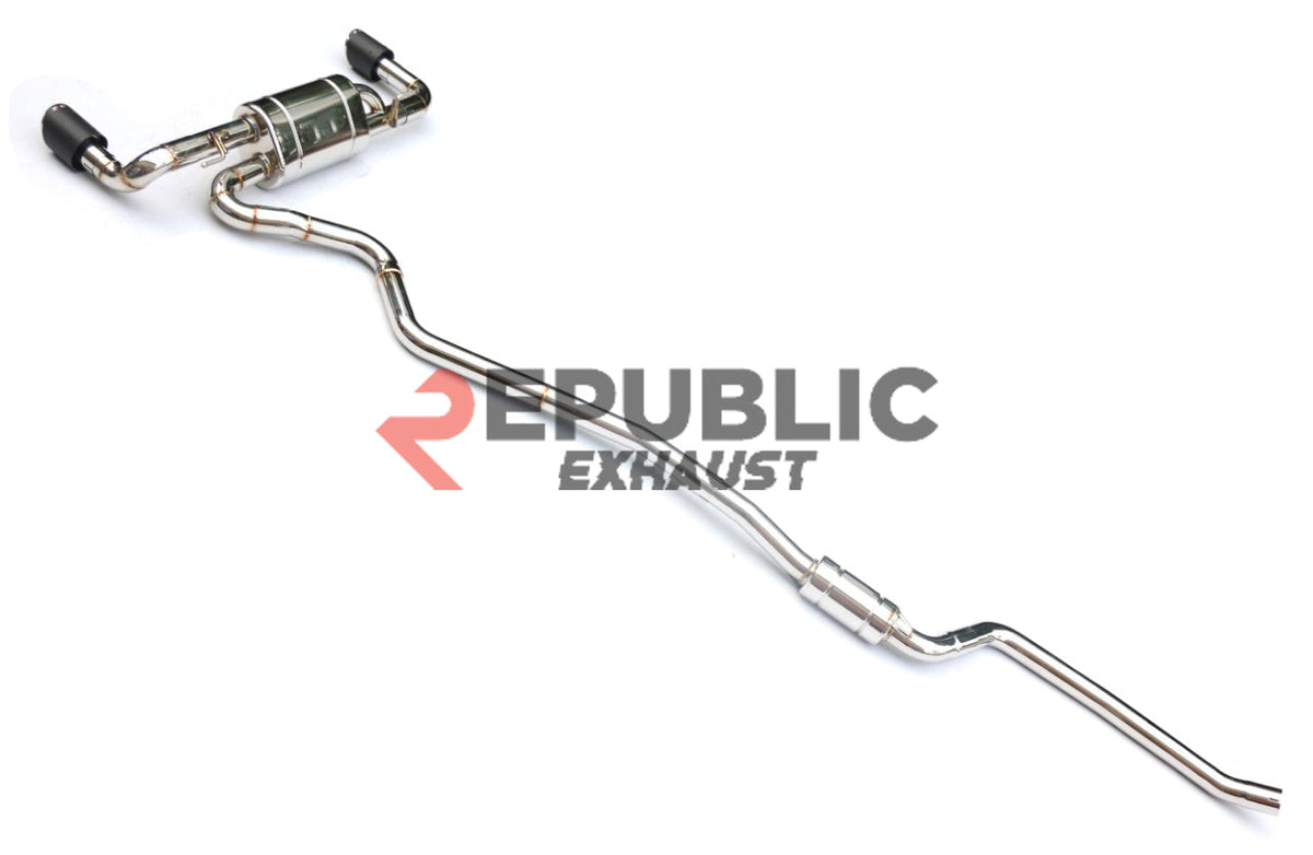 BMW 1 Series 135i 125i F20 Pre-LCI 2012 2013 2014 with Aftermarket Parts - Catback Exhaust Dual Tips Titanium / Stainless Steel from Republic Exhaust
