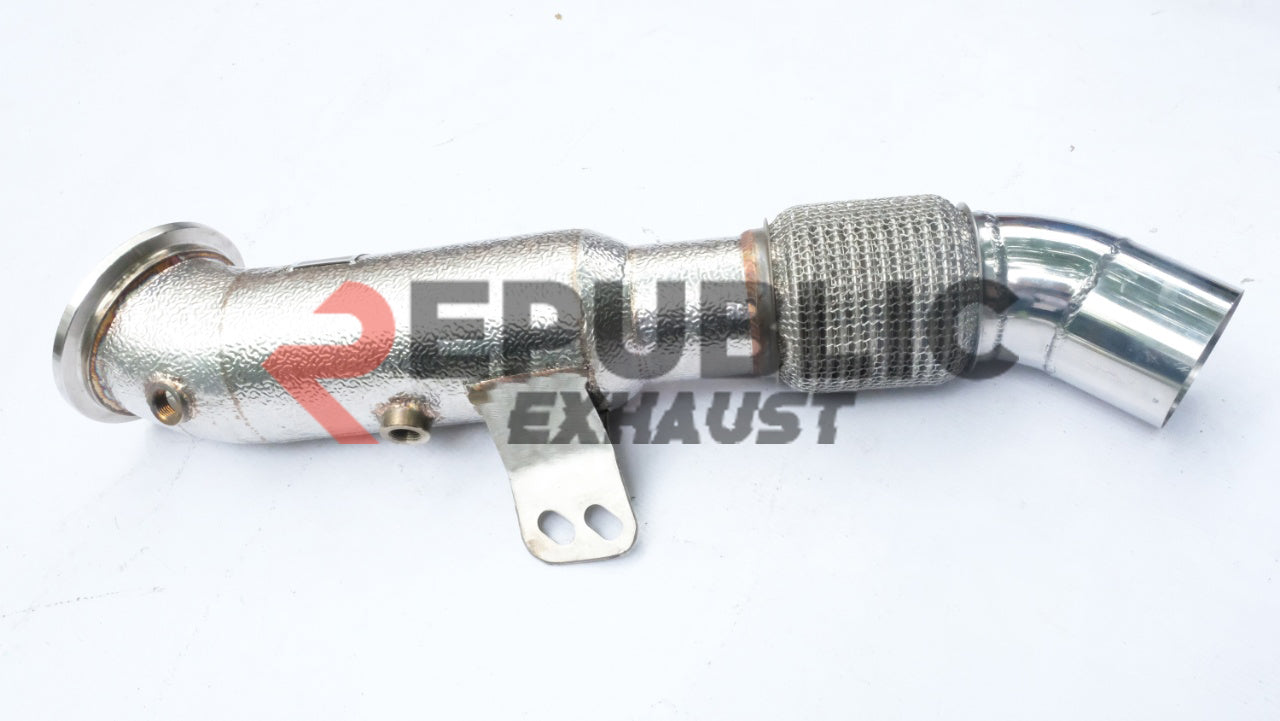 BMW 2 Series M240i F22 F23 2016 2017 2018 2019 2020 2021 & 3 Series 340i F30 F31 2013 2014 2015 2016 2017 2018 2019 2020 & 4 Series 440 F32 F33 2013 2014 2015 2016 2017 2018 2019 2020 (B58) with Aftermarket Parts - 100 & 200 & 300 CELL & Test Pipe/No Cat Downpipe Stainless Steel from Republic Exhaust