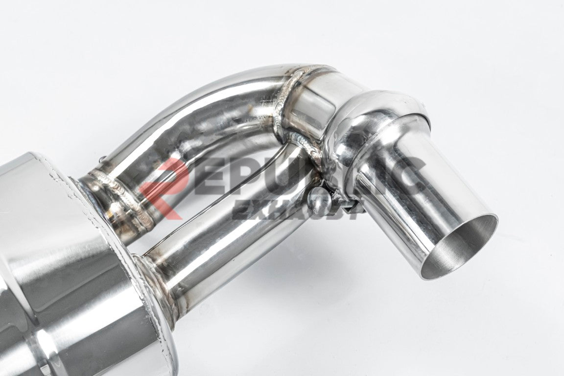 BMW 3 Series 328i 320i F30 & GT Gran Turismo 330i 328i 320i F30 2012 2013 2014 2015 2016 2017 2018 2019 with Aftermarket Parts - Catback Exhaust Dual Exit Tips Titanium / Stainless Steel from Republic Exhaust