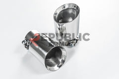BMW 3 Series 328i 320i F30 & GT Gran Turismo 330i 328i 320i F30 2012 2013 2014 2015 2016 2017 2018 2019 with Aftermarket Parts - Catback Exhaust Dual Exit Tips Titanium / Stainless Steel from Republic Exhaust