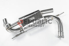 BMW 3 Series 328i 320i F30 & GT Gran Turismo 330i 328i 320i F30 2012 2013 2014 2015 2016 2017 2018 2019 with Aftermarket Parts - Catback Exhaust Dual Exit Tips Titanium / Stainless Steel from Republic Exhaust