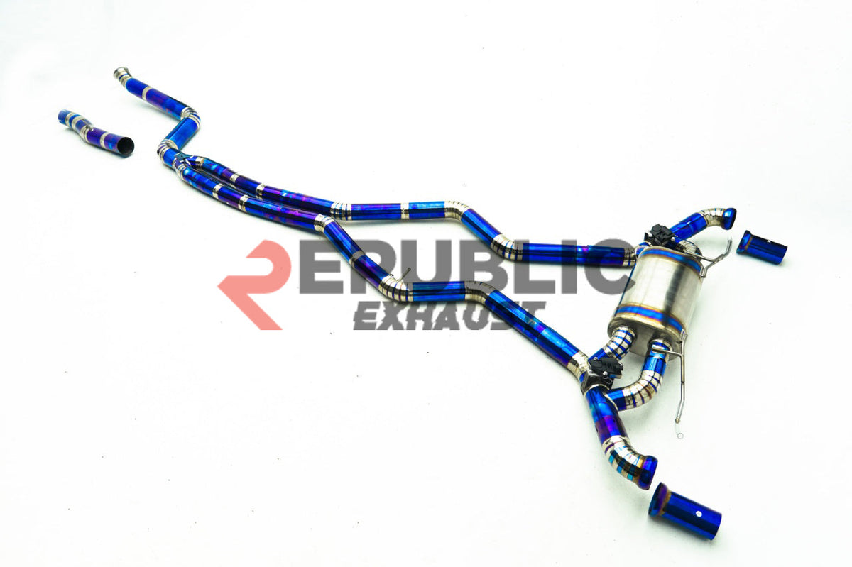 BMW 3 Series M340i G20 (LCI & Pre-LCI) 2019-ON with Aftermarket Parts - Catback Exhaust Dual Exit Tips Titanium / Stainless Steel from Republic Exhaust