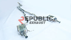 BMW 6 Series 640i F06 F12 F13 2012 2013 2014 2015 2016 2017 2018 2019 with Aftermarket Parts - Catback Exhaust Dual Exit Tips Titanium / Stainless Steel from Republic Exhaust