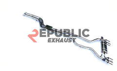 BMW M2C F87 2019 2020 2021 with Aftermarket Parts - Catback Exhaust Quad Exit Tips Titanium / Stainless Steel from Republic Exhaust