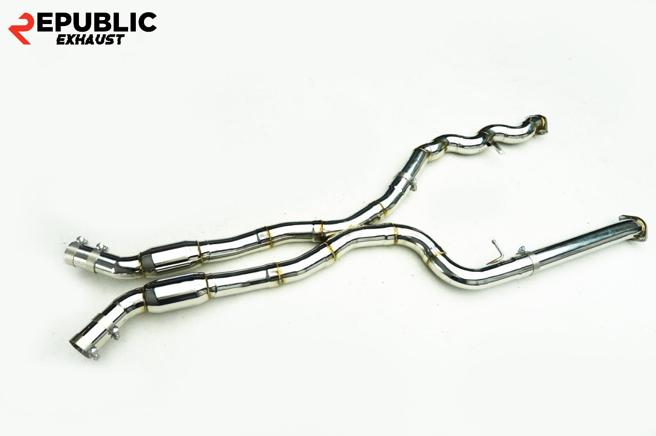 BMW M2C G87 2023-ON (3.0T) with Aftermarket Parts - Midpipe Exhaust Titanium / Stainless Steel from Republic Exhaust