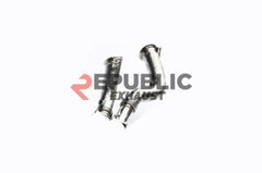 BMW M3 F80 2014 2015 2016 2017 2018 (3.0T) with Aftermarket Parts - 100 & 200 & 300 CELL & Test Pipe/No Cat Downpipe Stainless Steel from Republic Exhaust