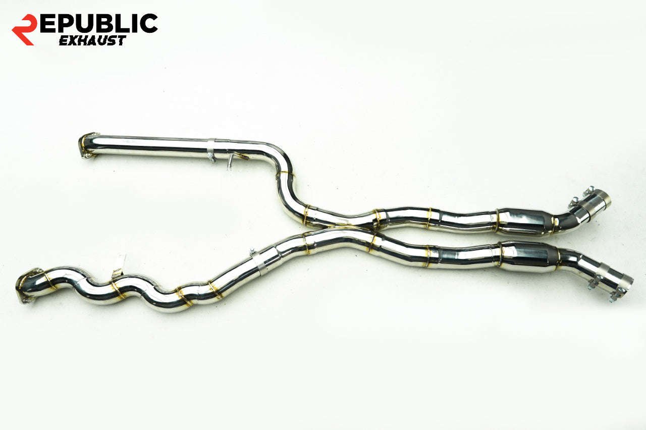 BMW M3 G80 2021-ON (3.0T) with Aftermarket Parts - Midpipe Exhaust Titanium / Stainless Steel from Republic Exhaust
