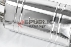 BMW M8 F91 F92 F93 2019-ON (4.4T) with Aftermarket Parts - Catback Exhaust Quad Exit Tips Titanium / Stainless Steel from Republic Exhaust