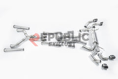 BMW M8 F91 F92 F93 2019-ON (4.4T) with Aftermarket Parts - Catback Exhaust Quad Exit Tips Titanium / Stainless Steel from Republic Exhaust