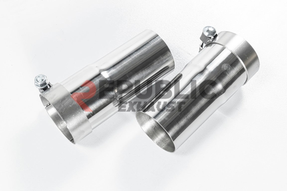 BMW M8 F91 F92 F93 2019-ON (4.4T) with Aftermarket Parts - Catback Exhaust Quad Exit Tips Titanium / Stainless Steel from Republic Exhaust