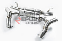 BMW M8 F91 F92 F93 2019-ON (4.4T) with Aftermarket Parts - Catback Exhaust Quad Exit Tips Titanium / Stainless Steel from Republic Exhaust