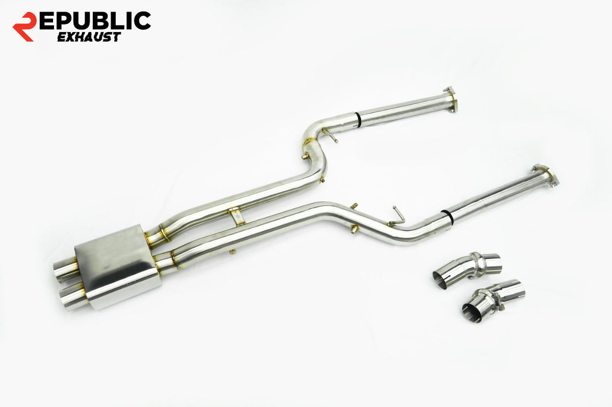 BMW X3M X3MC F97 & X4M X4MC F98 Pre-LCI 2019 2020 2021 (3.0T) with Aftermarket Parts - Midpipe Exhaust Titanium / Stainless Steel from Republic Exhaust