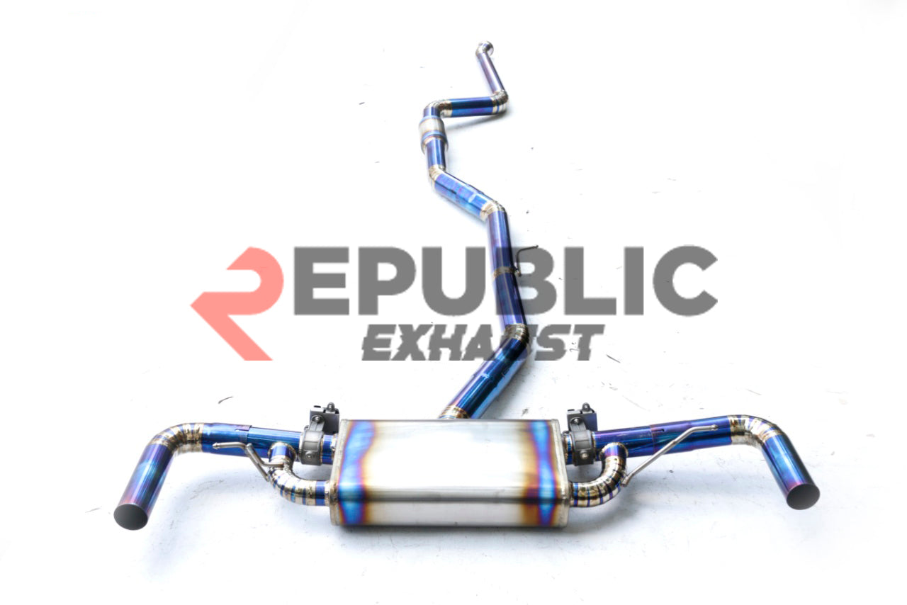 BMW X3 xDrive28i x/sDrive20i F25 LCI 2015 2016 2017 (2.0T) with Aftermarket Parts - Catback Exhaust Quad & Dual Exit Tips Titanium / Stainless Steel from Republic Exhaust