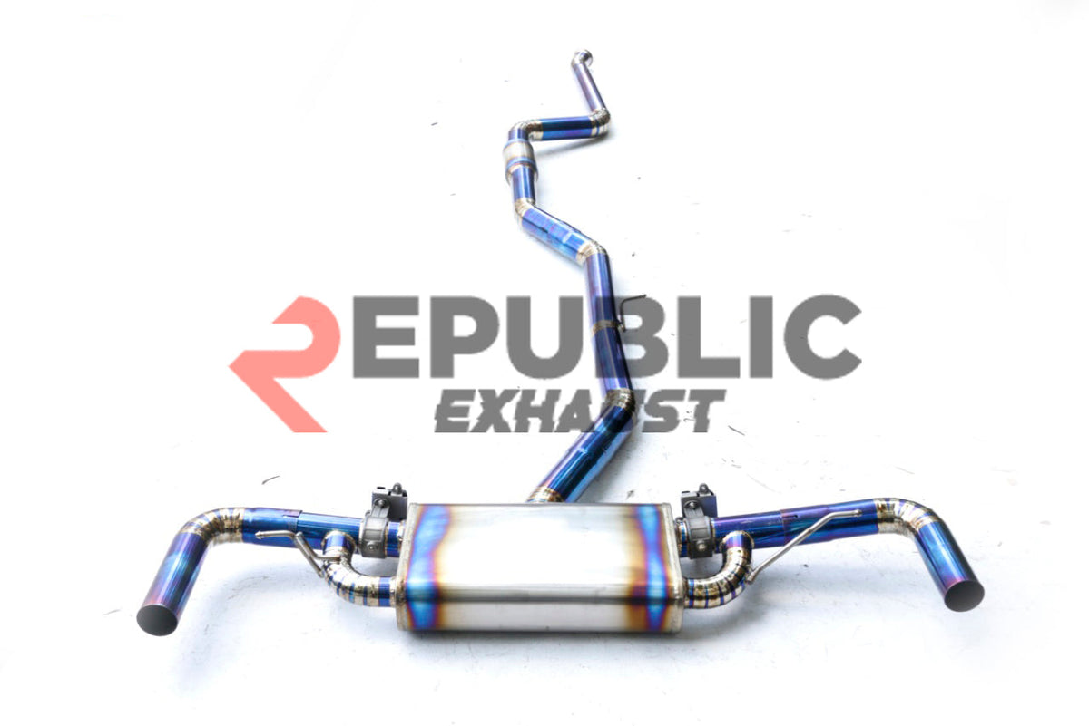 BMW X3 xDrive28i x/sDrive20i F25 LCI 2015 2016 2017 (2.0T) with Aftermarket Parts - Catback Exhaust Quad & Dual Exit Tips Titanium / Stainless Steel from Republic Exhaust